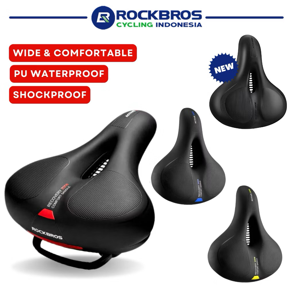 ￼ROCKBROS Sadel Jok Sepeda Empuk AQ-6090 Bicycle Saddle Gel Cushion Soft Anti Getaran MTB Ergonomis | RCI
