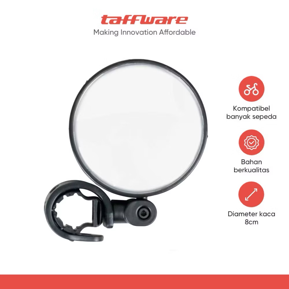 ￼TaffSPORT Kaca Spion Sepeda Bike Blindspot Rearview 1PCS - HF00954